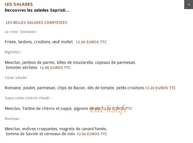 Sapristi — carte page 1