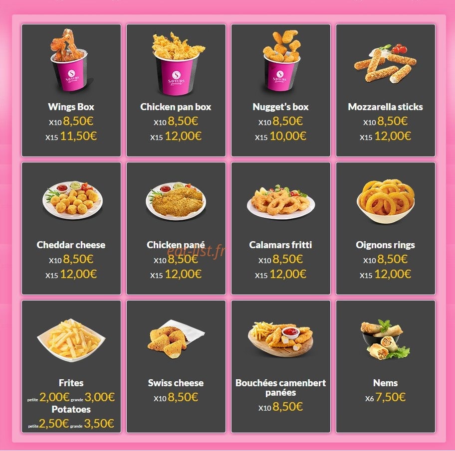 Saveurs Gourmandes — carte page 5