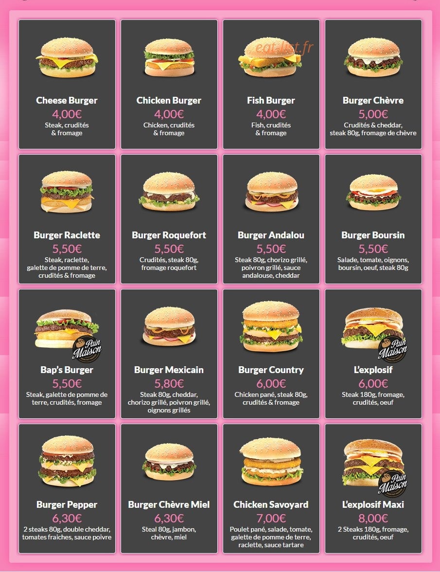 Saveurs Gourmandes — carte page 1