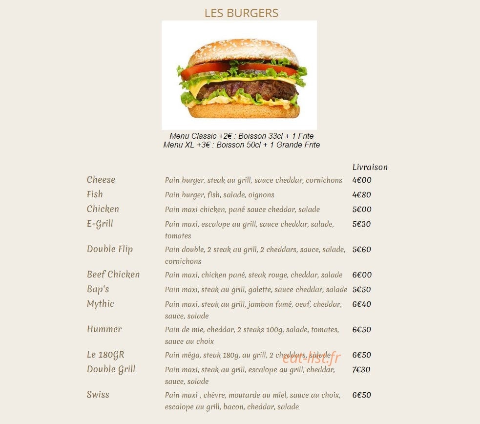 Snack Grill — carte page 2