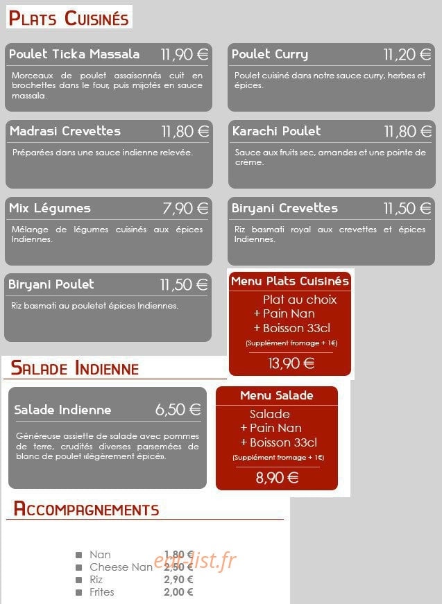Spicy Tandoori — carte page 2