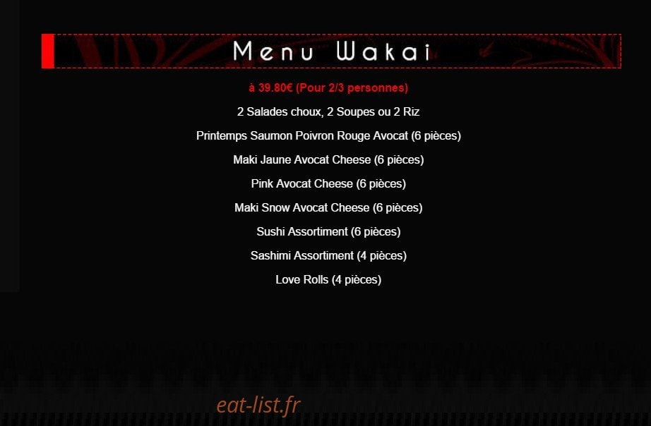 Wakai — carte page 6