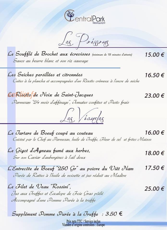 Central Park — carte page 10