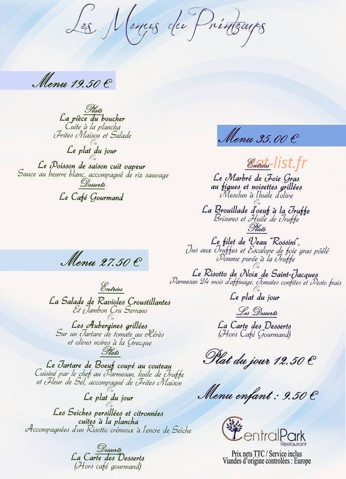 Central Park — carte page 12