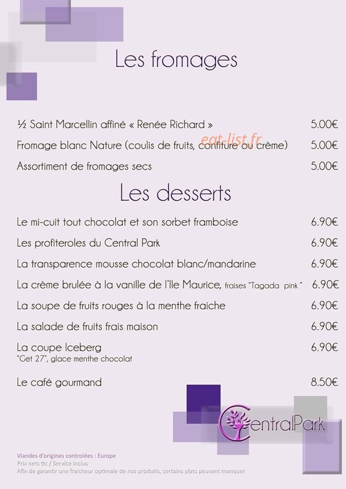 Central Park — carte page 4