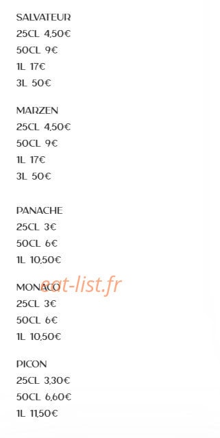 Le Biergarten Lyon — carte page 7