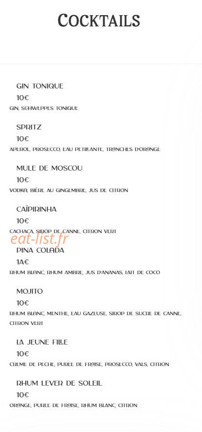 Le Biergarten Lyon — carte page 9