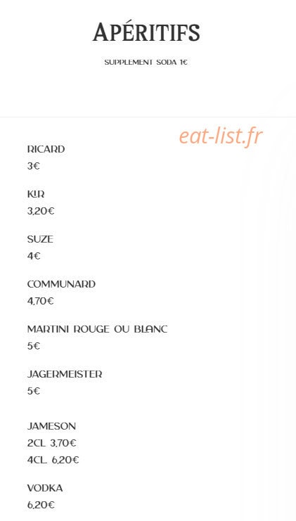 Le Biergarten Lyon — carte page 11