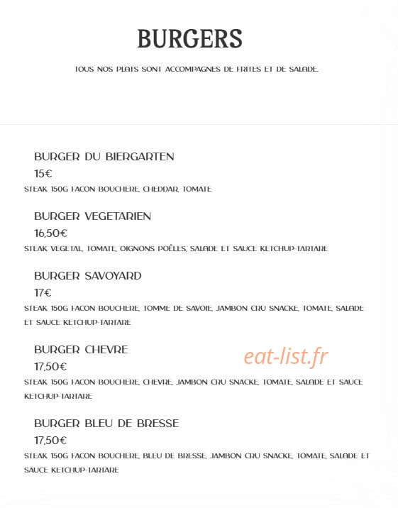 Le Biergarten Lyon — carte page 3