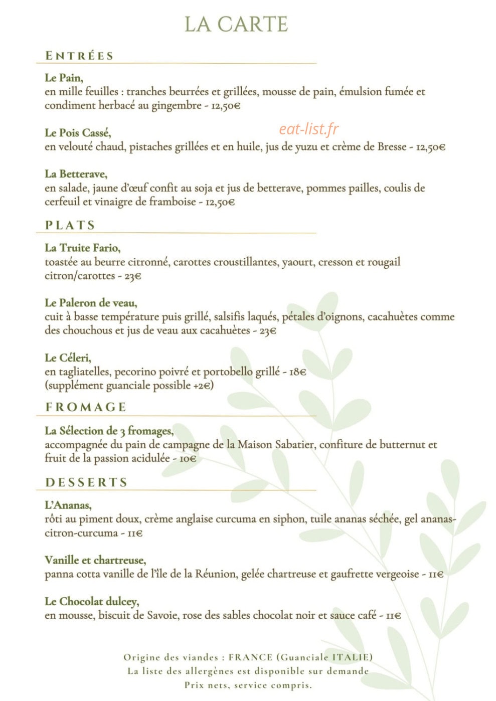 Origines — carte page 1