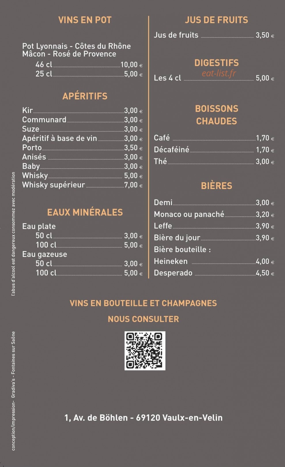 Bistrot de l'hippodrome — carte page 4