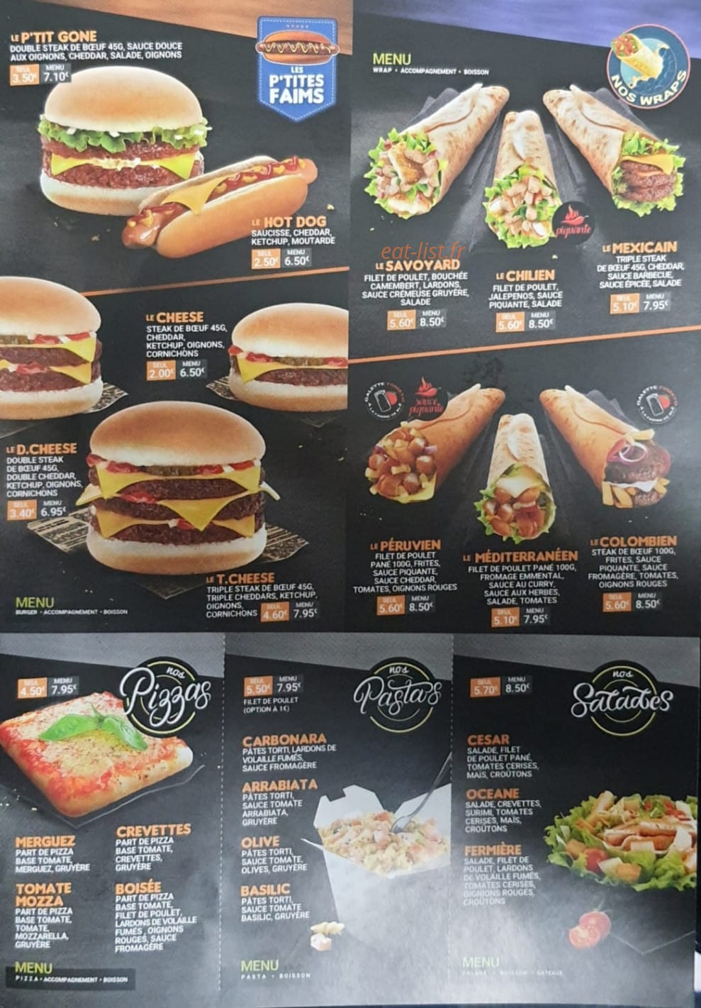 Burger World — carte page 2
