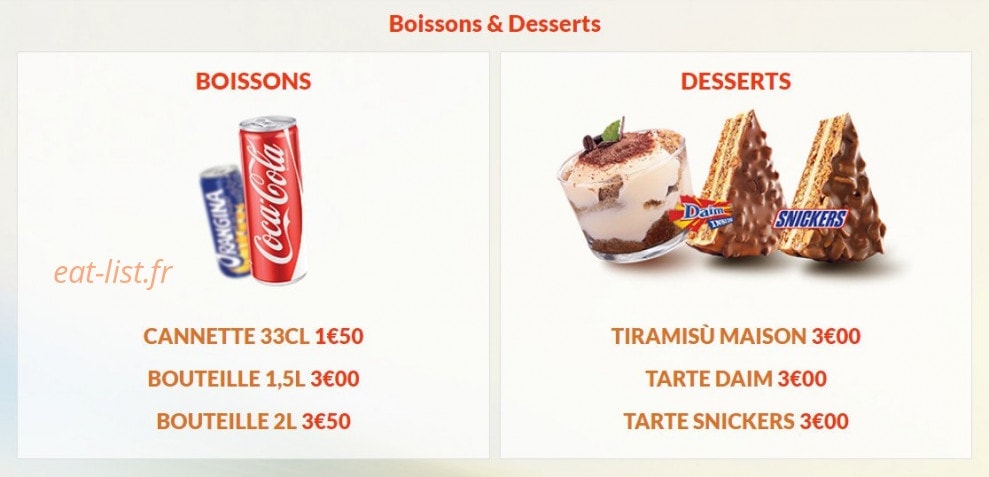 Car Food — carte page 6