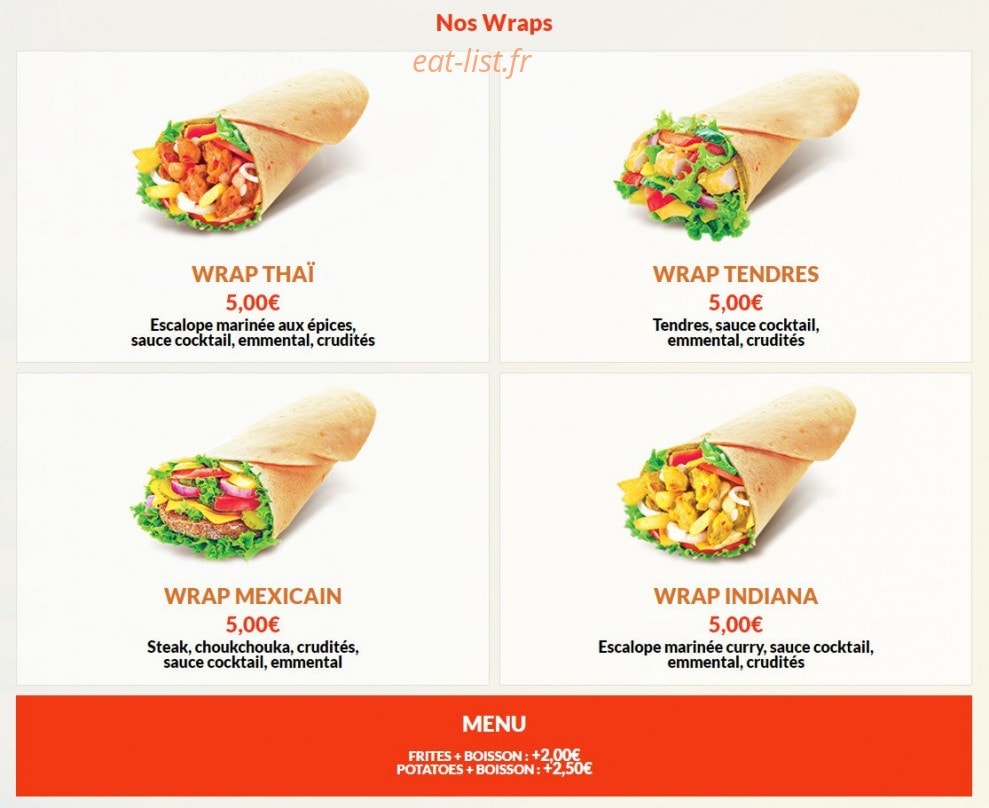 Car Food — carte page 4