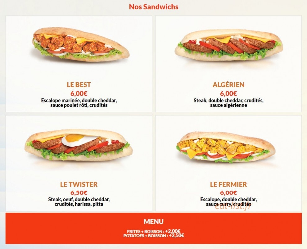 Car Food — carte page 3