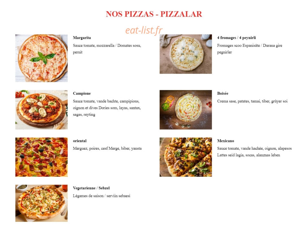 Chez Irfan — carte page 5