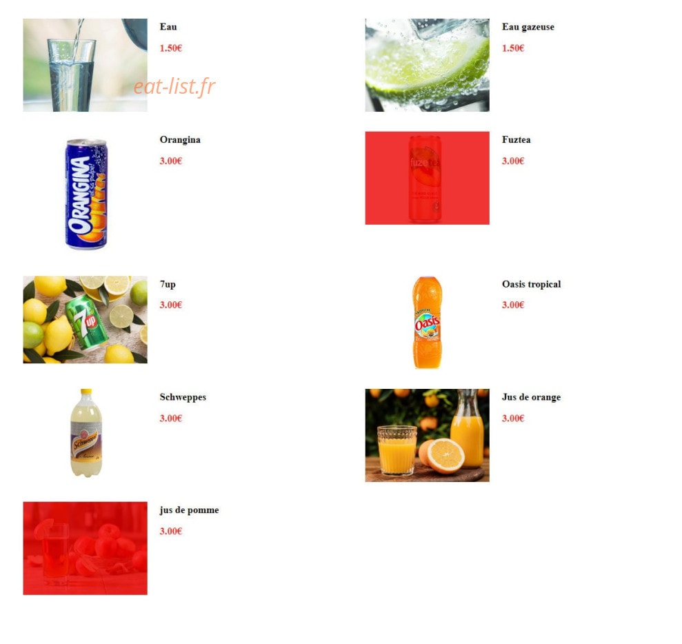 Chez Irfan — carte page 15