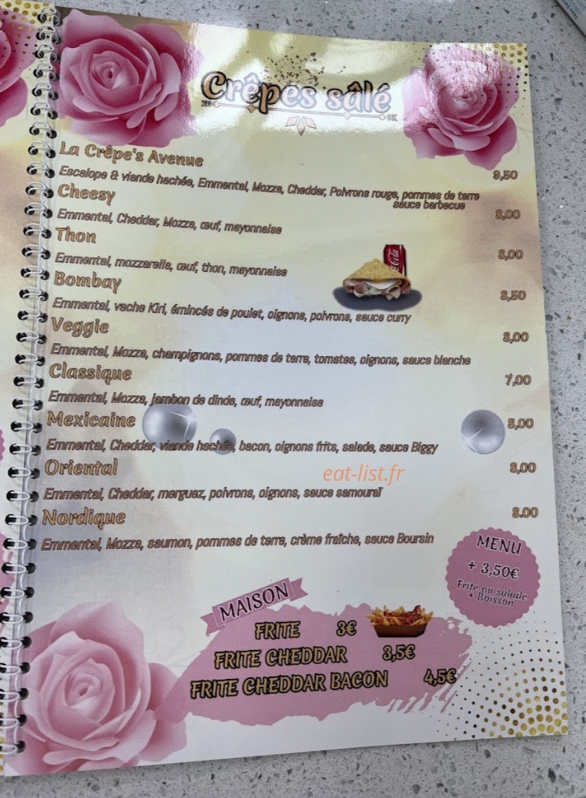 Crepe´s Avenue — carte page 1