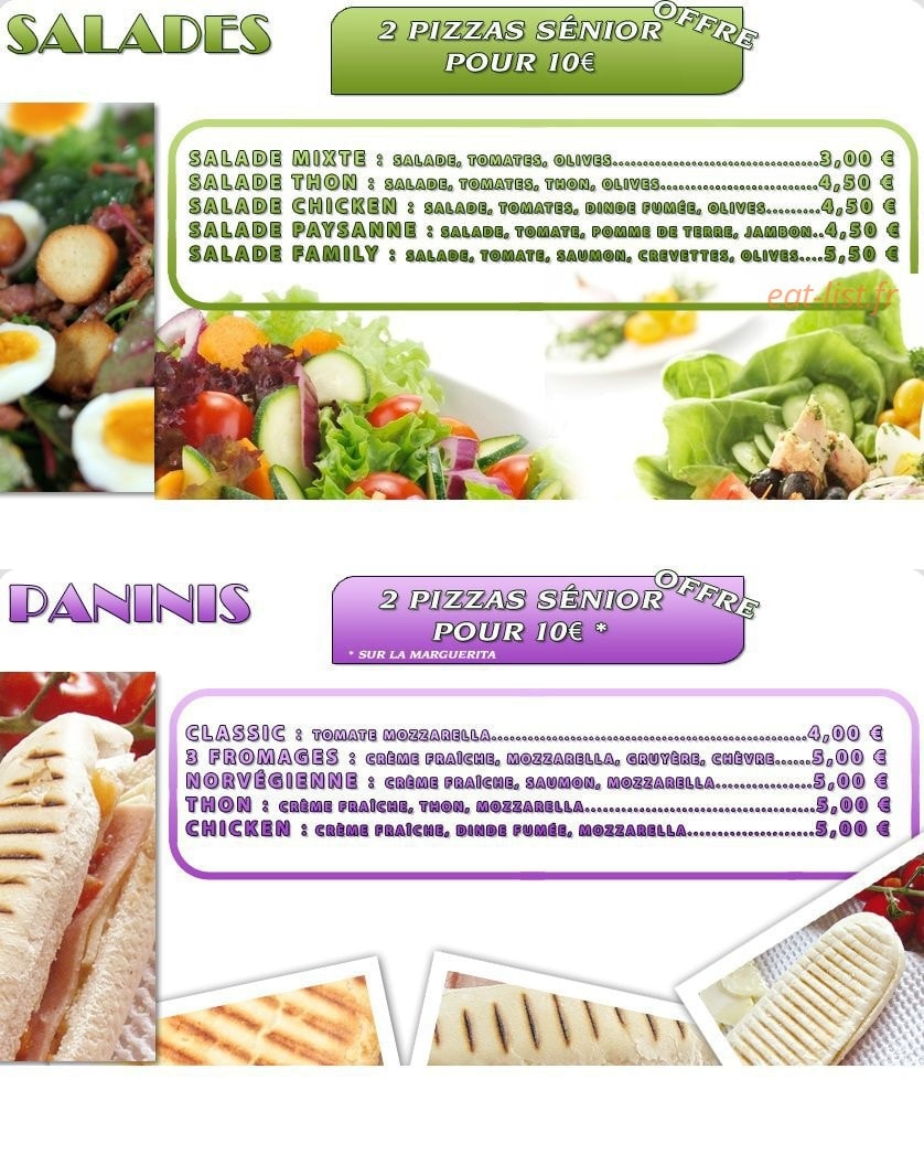 Family Pizza — carte page 4