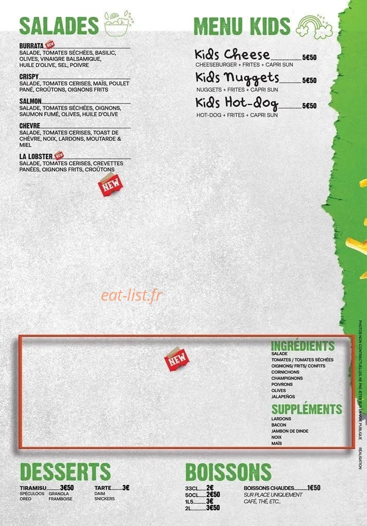 Food Five — carte page 4