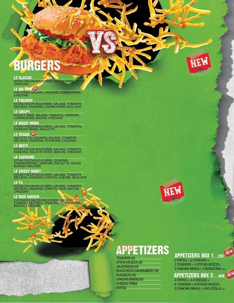 Food Five — carte page 2