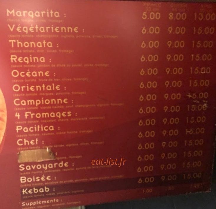 King Food — carte page 3