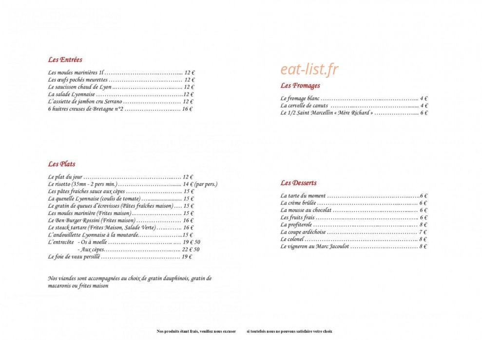Le Clos Gourmand — carte page 3