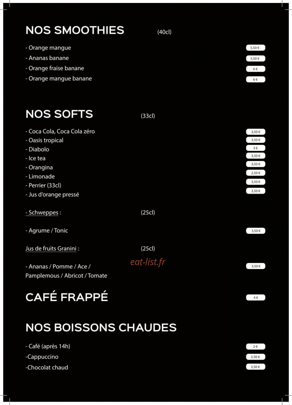 Le lunch lib’ — carte page 10
