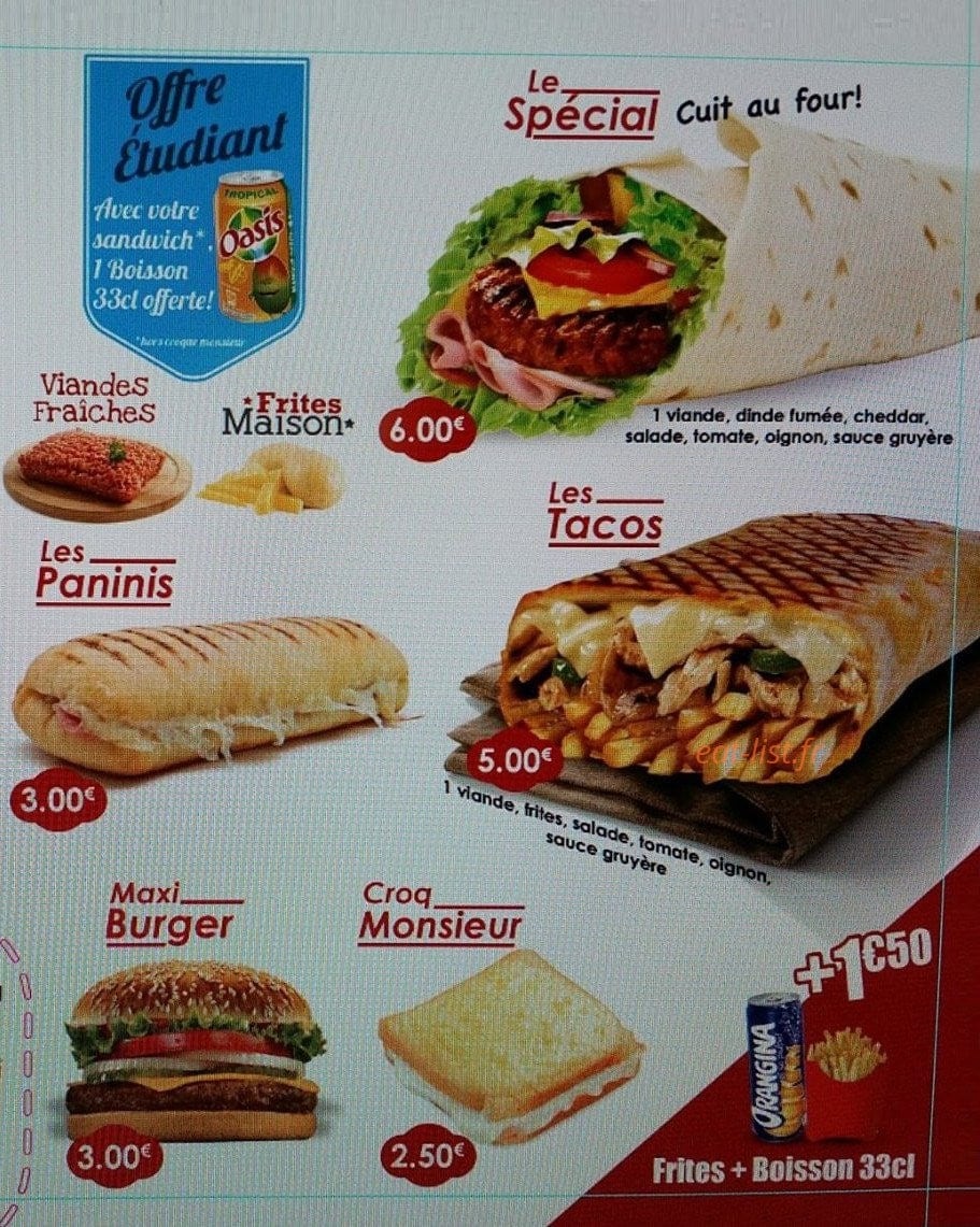 Le Spécial Tandoori — carte page 3
