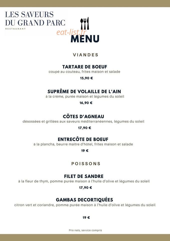 Les saveurs du grand parc — carte page 3
