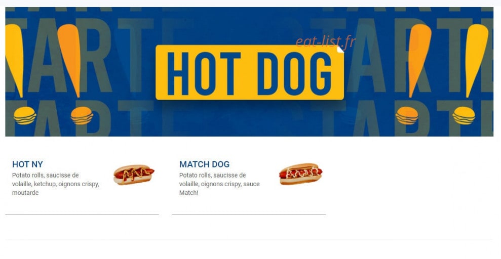 Match Burger — carte page 3