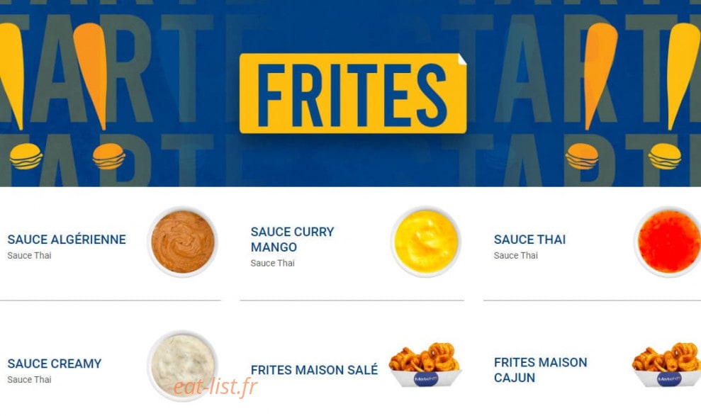 Match Burger — carte page 5