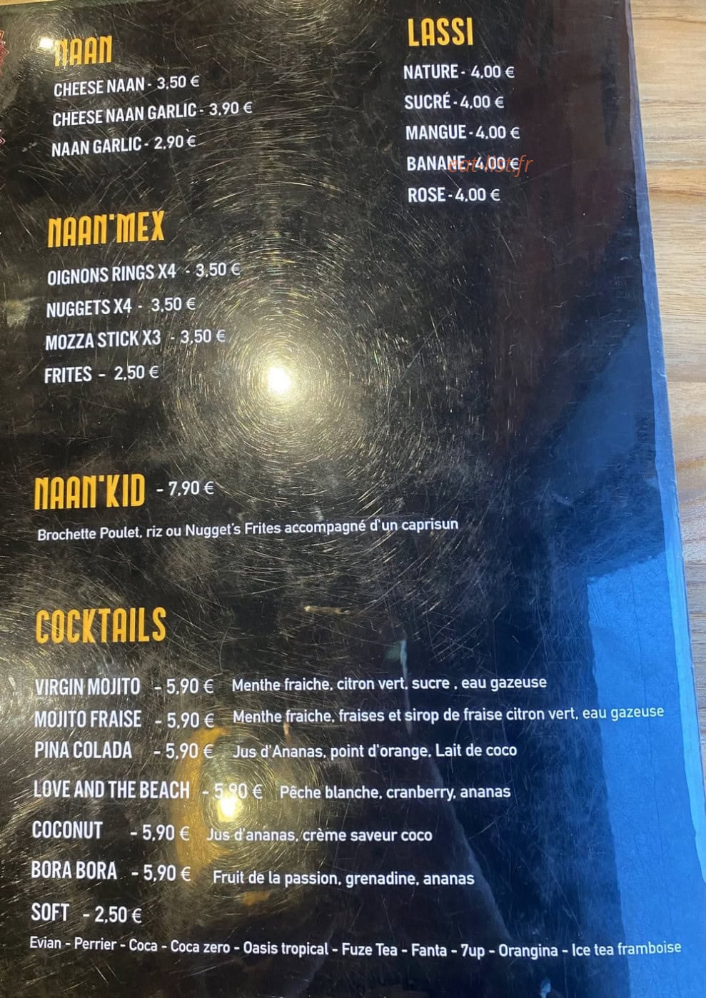 Naany's — carte page 3