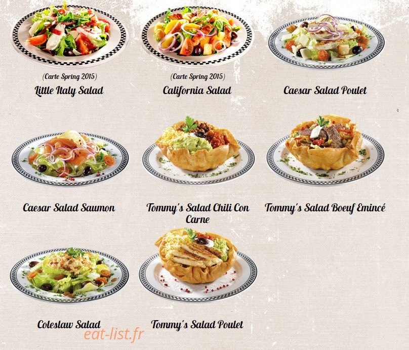Tommy's Diner Café — carte page 4