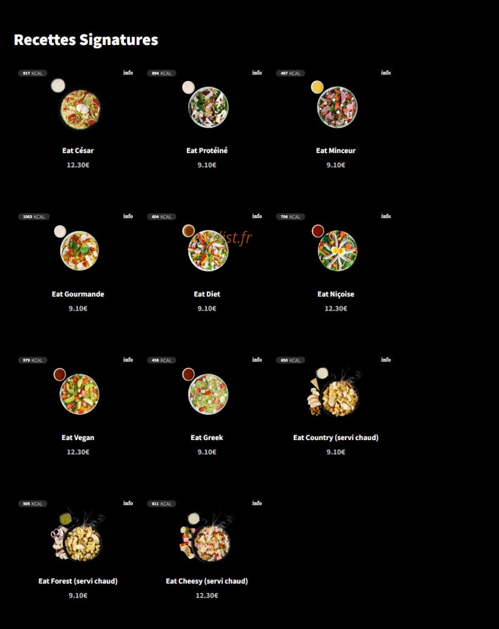 Eat Salad — carte page 12