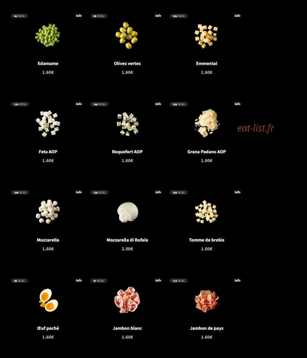 Eat Salad — carte page 4