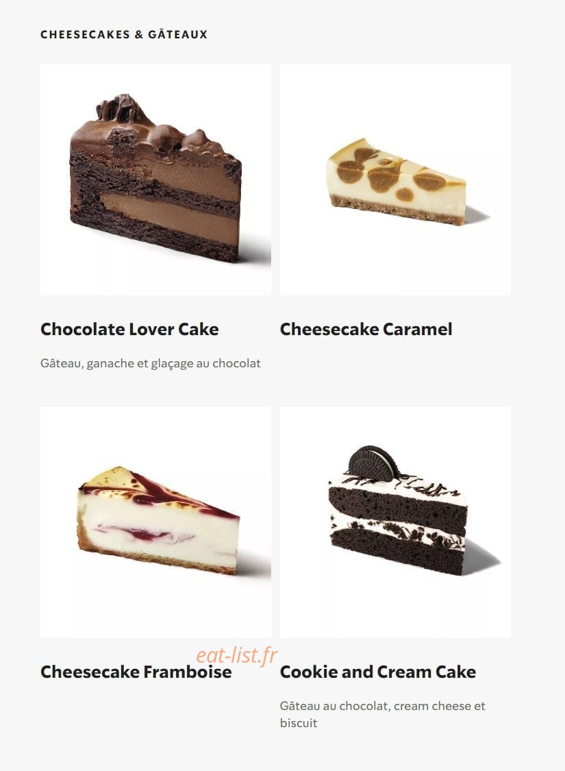 Starbucks Coffee — carte page 10