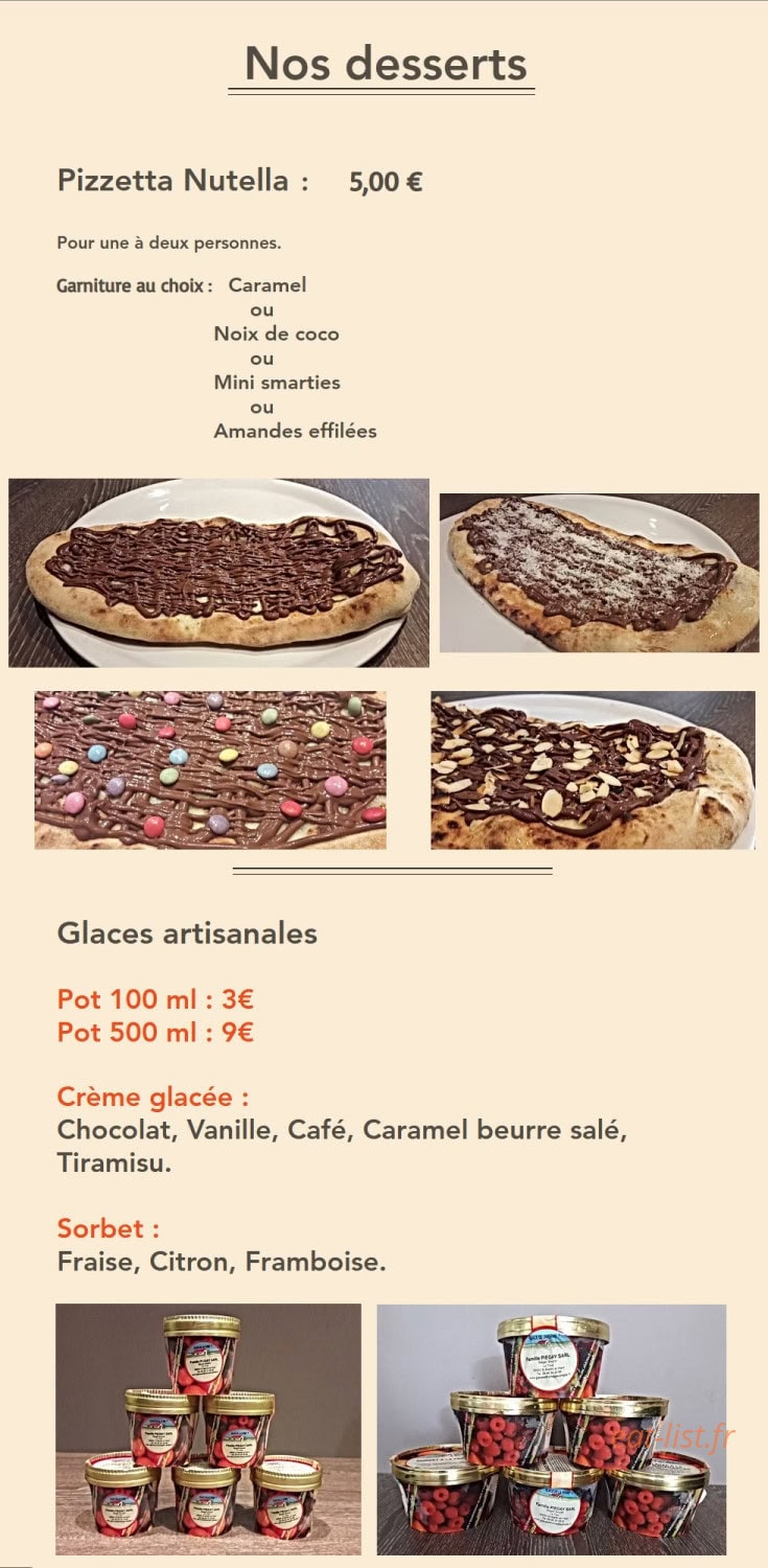 Casa Mia Pizza — carte page 2