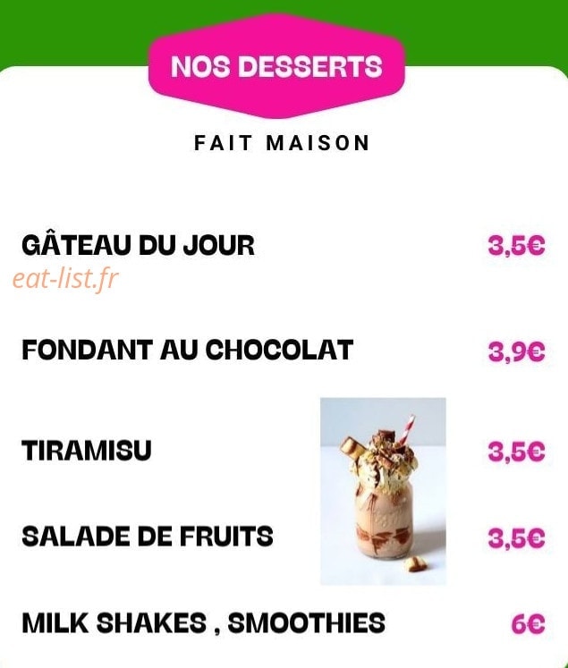 Au Frais Maison — carte page 8