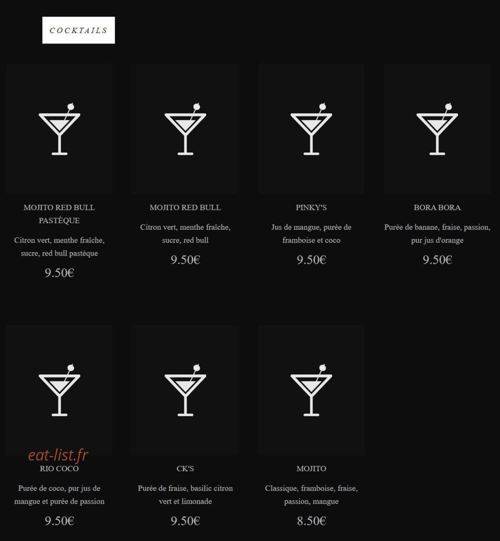 Ck's lounge — carte page 7