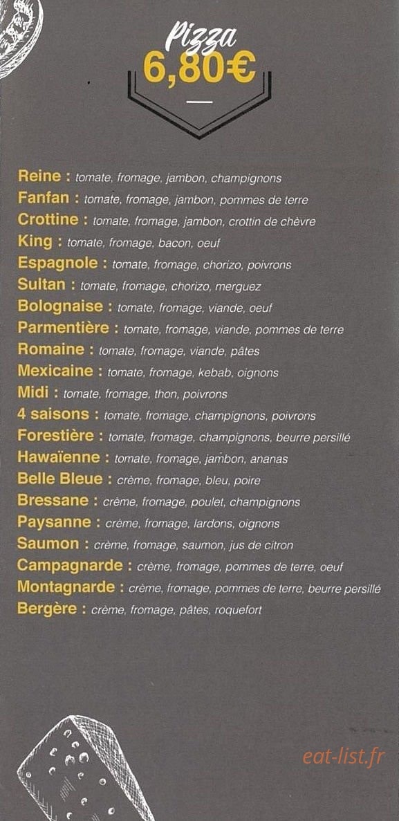 Comptoir Pizza — carte page 5