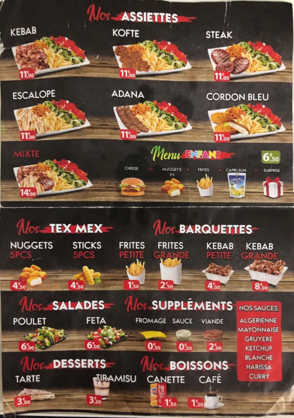Ecully kebab — carte page 2