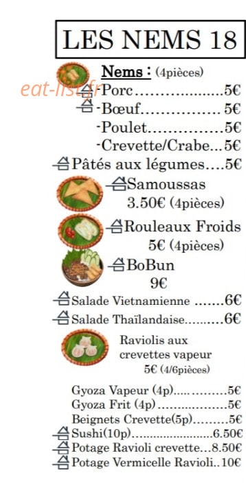 Les Nems 18 — carte page 1