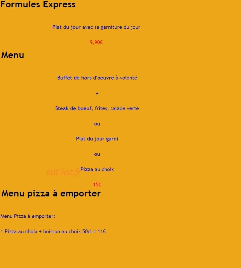 Pizzeria d'Ecully — carte page 2
