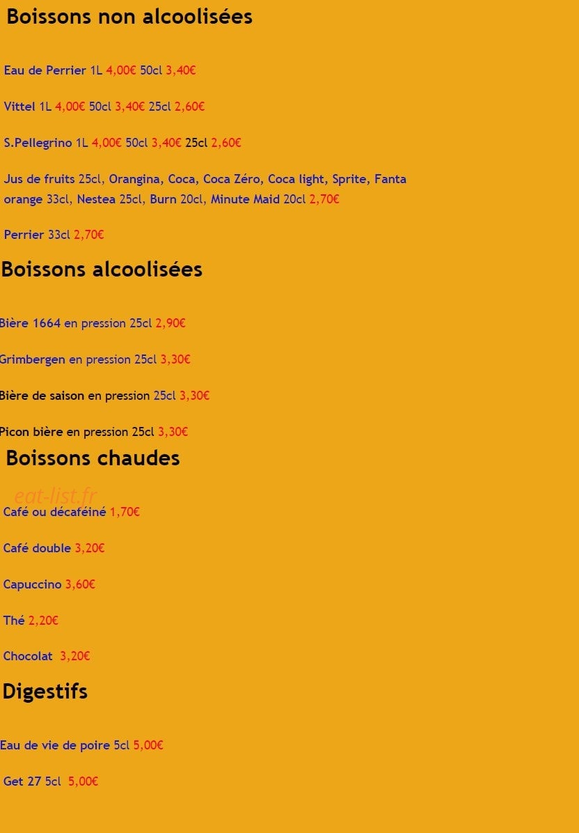 Pizzeria d'Ecully — carte page 12