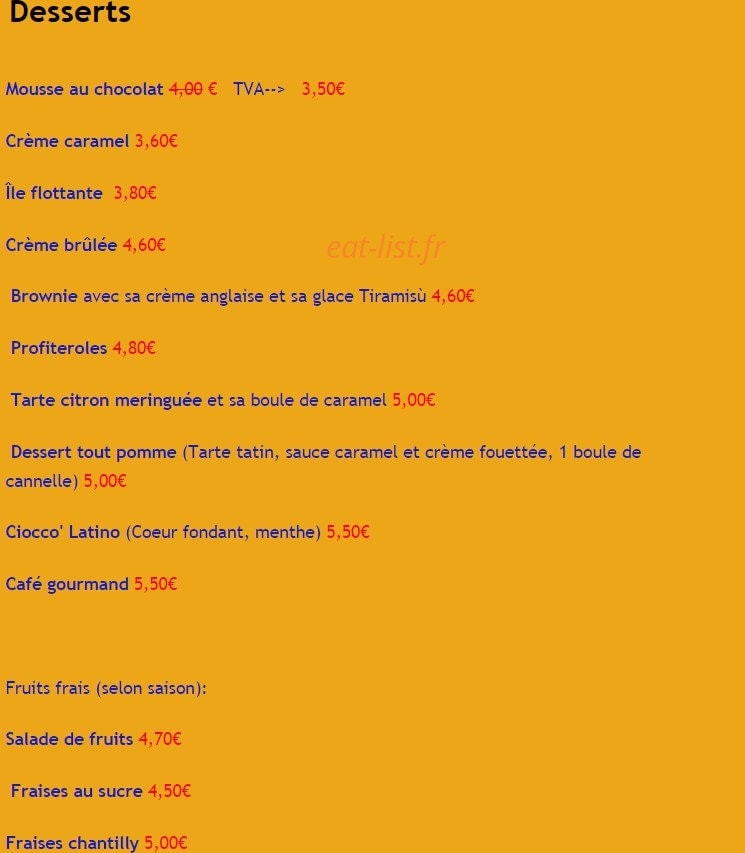 Pizzeria d'Ecully — carte page 9