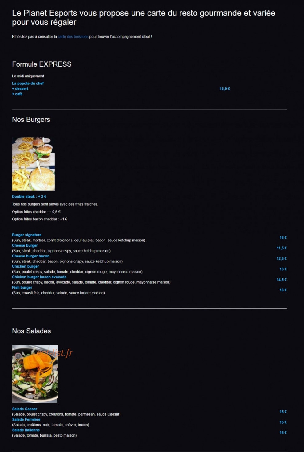 Planet Esports — carte page 1