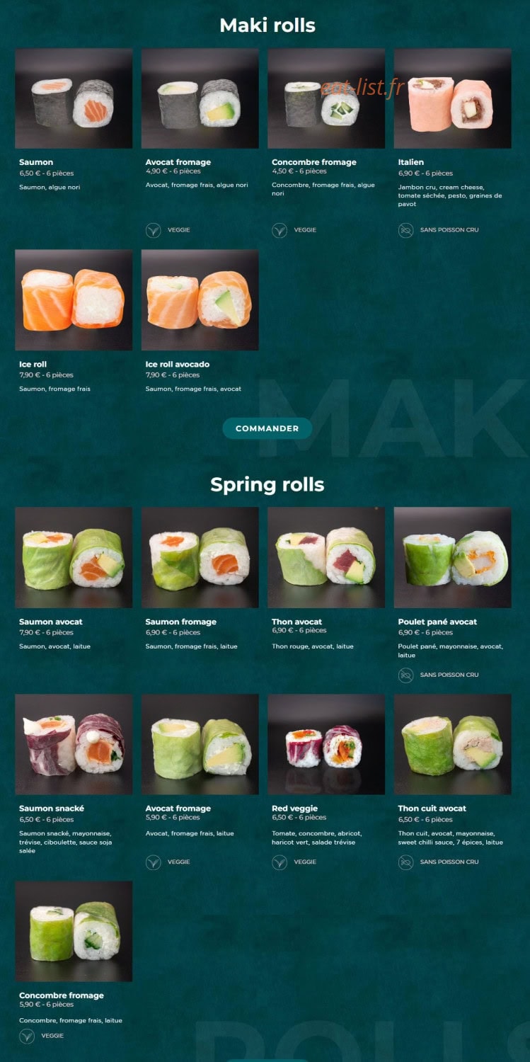 Toasushi — carte page 7