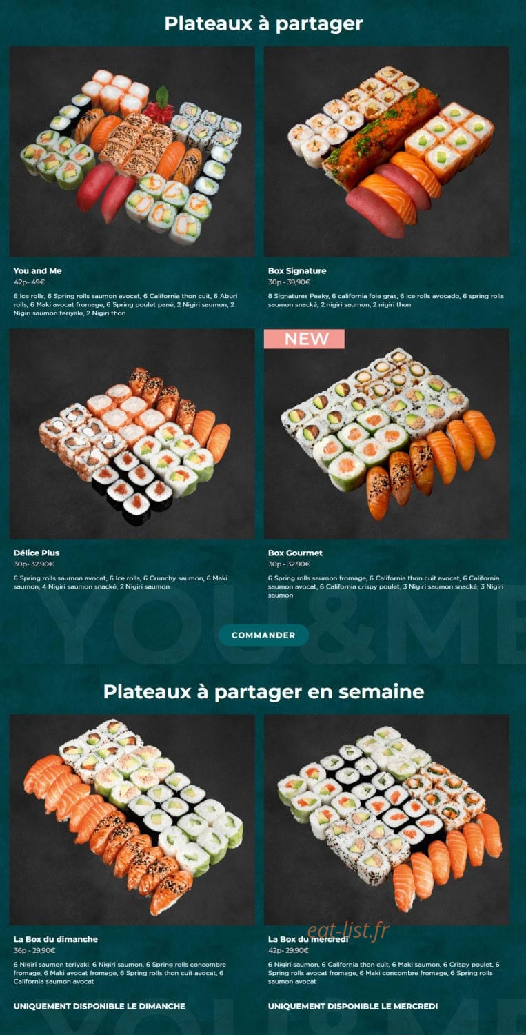 Toasushi — carte page 3