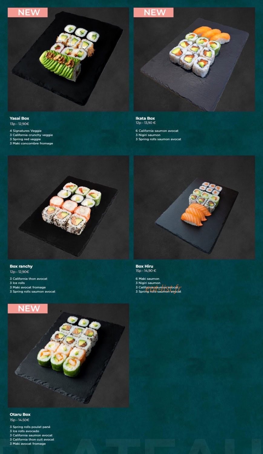 Toasushi — carte page 2
